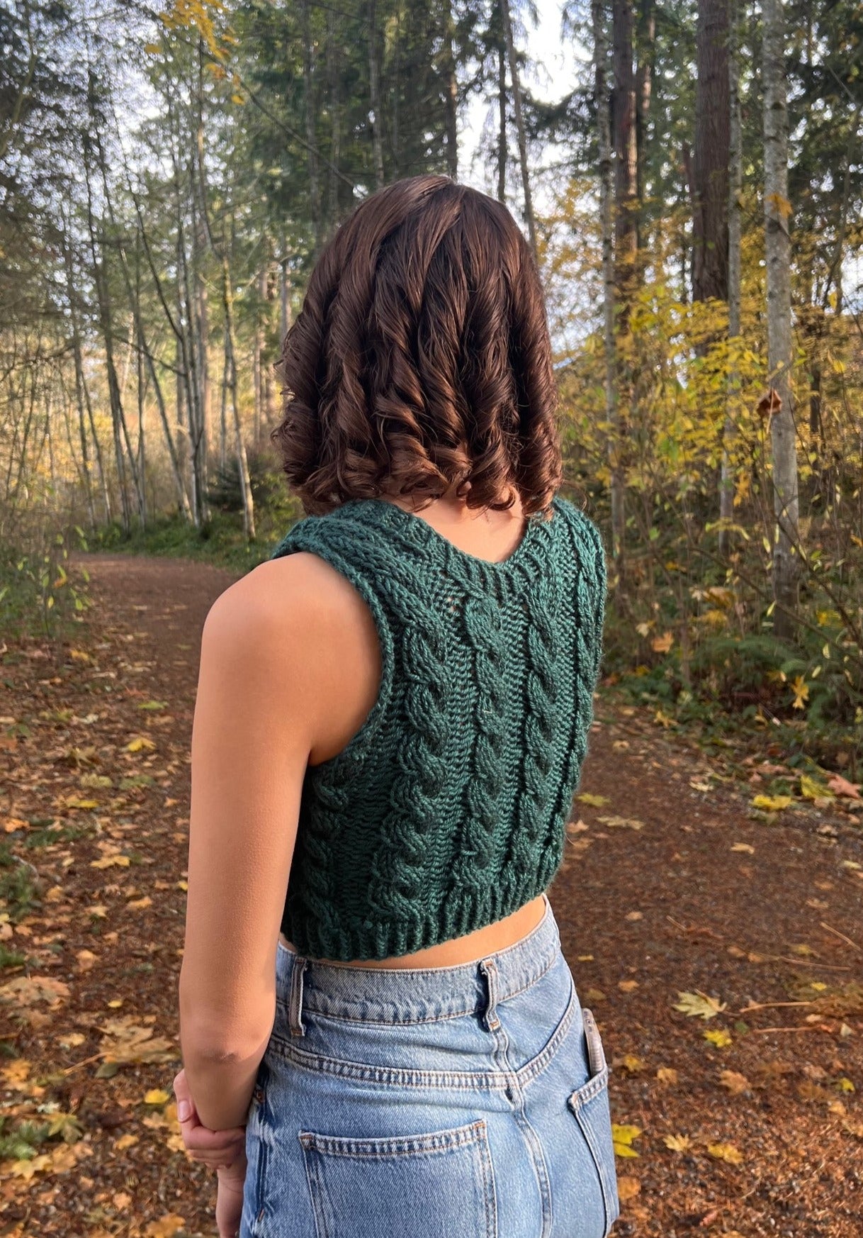 Crop Cable Vest